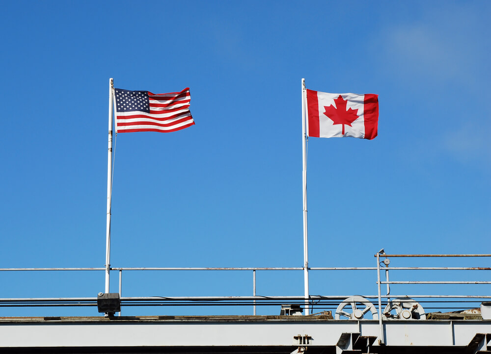US and Canada flag